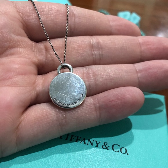 Tiffany & Co. Blue Enamel Round Pendant Necklace - Picture 9 of 16